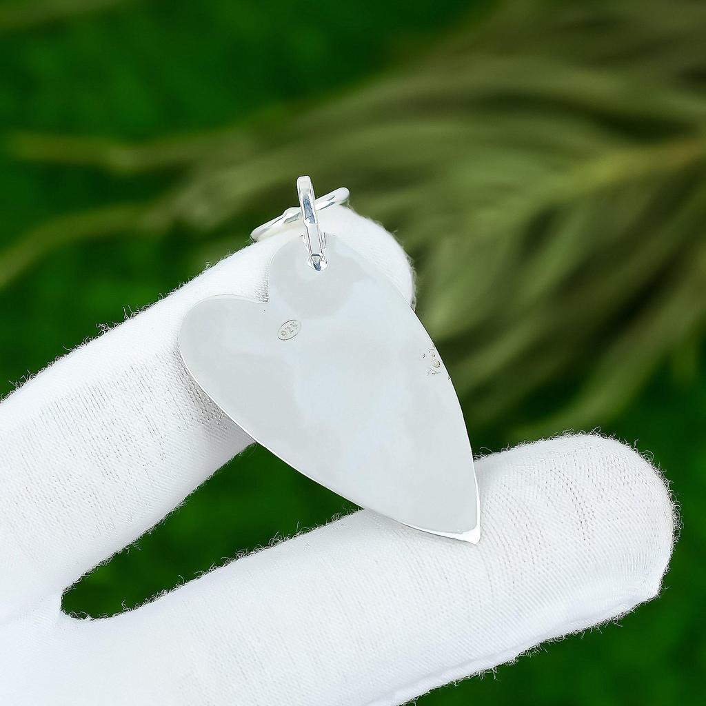 Sisters Day Sale Black Onyx Rough Stone Engagement Wife New Pendant 925 Silver