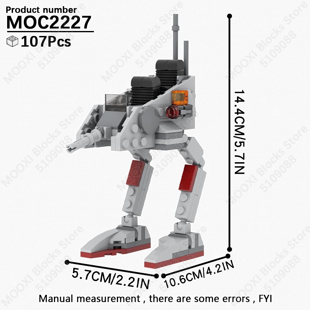 MOOXI Star Wars Mech Veicolo Cannone Carro Armato Armi Nave da Trasporto Soldati Modello Mattoncini Fai da Te Blocchi da Costruzione Assemblati Giocattolo per Bambini