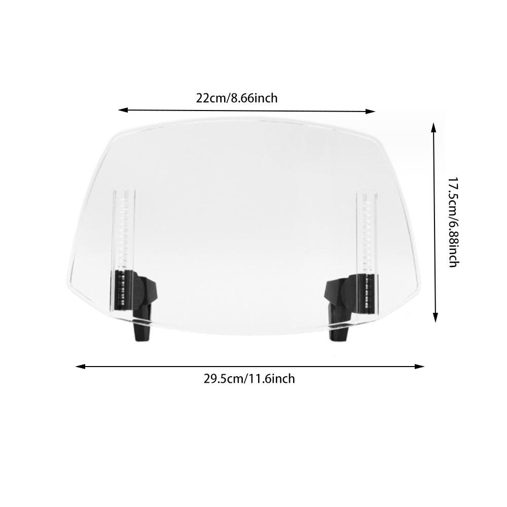 Universal Motorcycle Adjustable Windscreen Spoiler Air Deflector Wind Protection