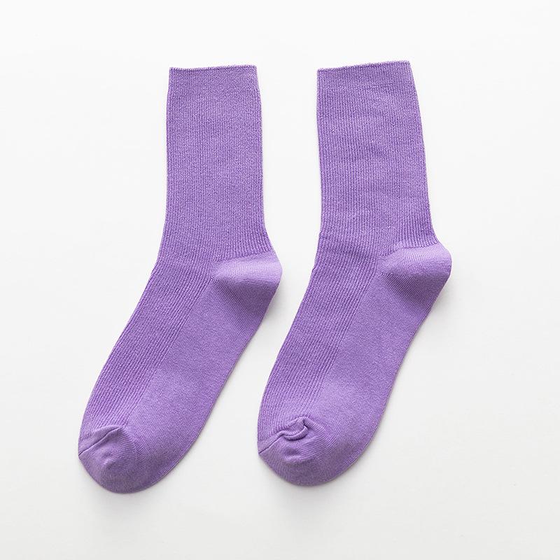 Women's Korean Style Cotton Ruffle Socks - Pastel Mid-Calf Summer Fashion