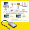 Sanwa Supply AD-ALCHV02 USB Type C to HDMI/VGA Adapter (4K/30Hz/PD Compatible) Gray