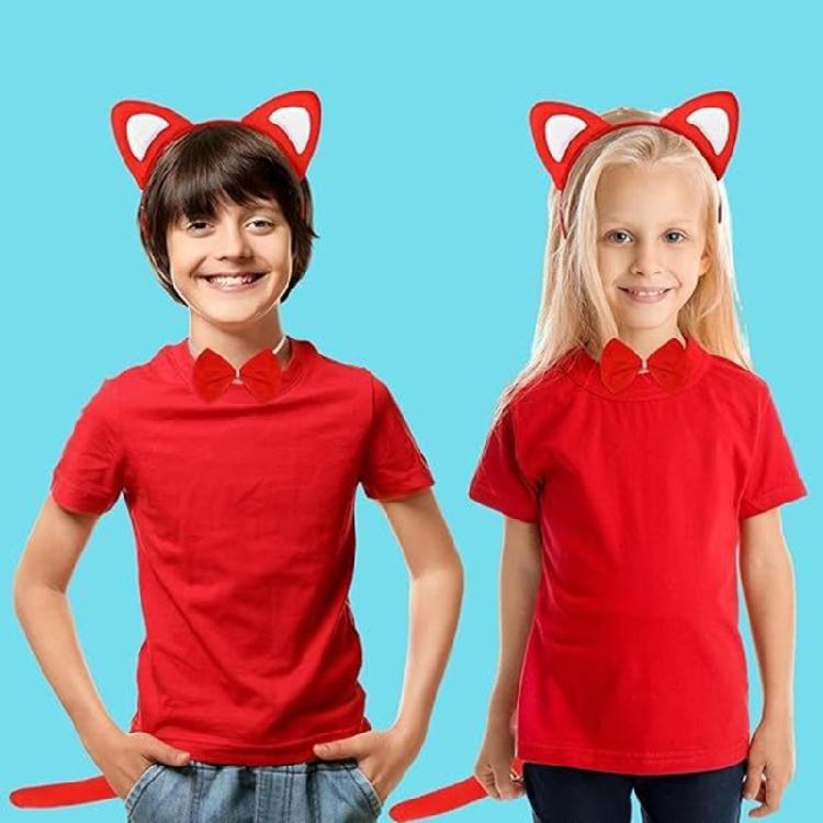 Halloween Cosplay Accessory Cats Tail Headband Gloves Socks Bowtie for Boy Girl Masquerade Christmas Halloween Cosplay