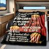 Popcorn Lover'S Bucket List Poster Design Blanketcustomizable With Your Namecomfortable And Stylish Perfect For Travel Beds Chairs Offices Sofas