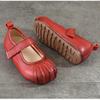 Johnature Echt Leer Zachte Zool Lage Uitsparing Platte Schoenen Comfortabele Ronde Neus Damesschoenen