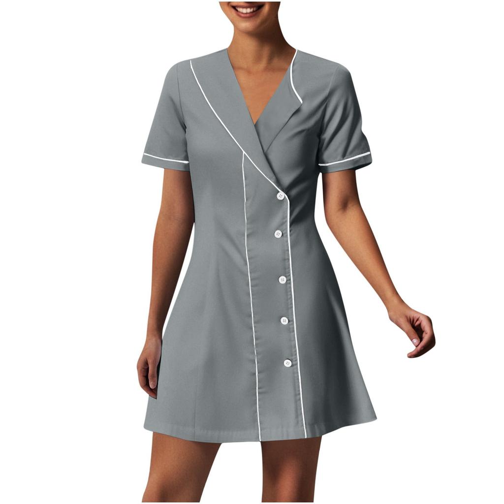 Women's Fashionable Pharmacr Uniform  Uniform Long And Short Sleeve Slim Fit Work Clothes