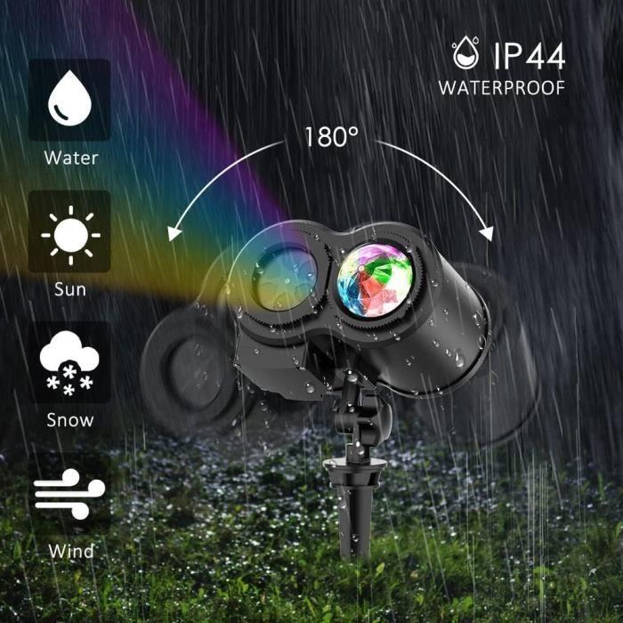 Projecteur noël - yazeky - 16 diapositives - 10 couleurs - télécommande - intérieur/extérieur