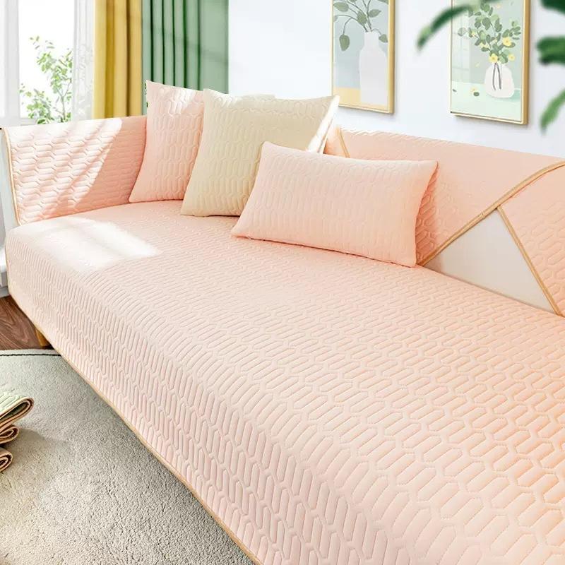 Sofa Cushion Summer Mat Ice Silk Non-Slip Fresh Living Room Combination Sofa Cover All-Inclusive Summer Style Full Covered