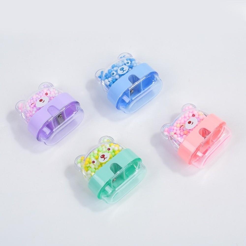 Cute Bear Pencil Sharpener Student Stationery Penknife Cartoon Pencil Sharpener Makeup Tool Kawaii Pencil Cutting Tool