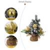 Small Tabletop Festival Display Tree Plush Trimmed Miniature Christmas Tree Festival Table Ornament for Home Decors