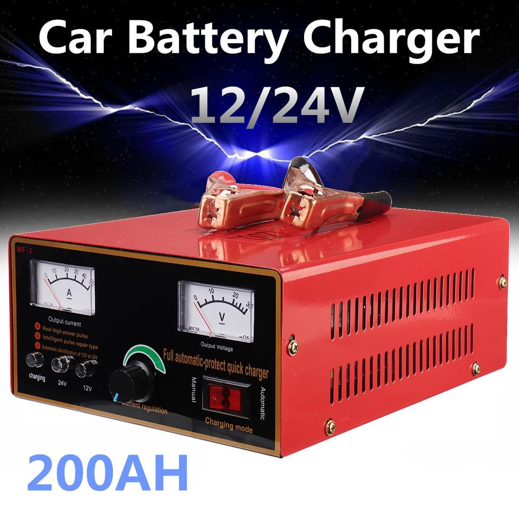 12/24V Car Battery Charger 500W 110V-240V Automatic Intelligent Pulse Repair for Car Motorcycle Lead Acid Battery Agm Gel Wet