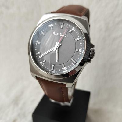 Used [New Belt Replaced! ] Paul Smith  Watch Brown Leather Gray Face