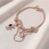 Handmade Beaded Bracelet With Heart Charm Astronaut Star Pendant Wristband Alloy Jewelry Gift