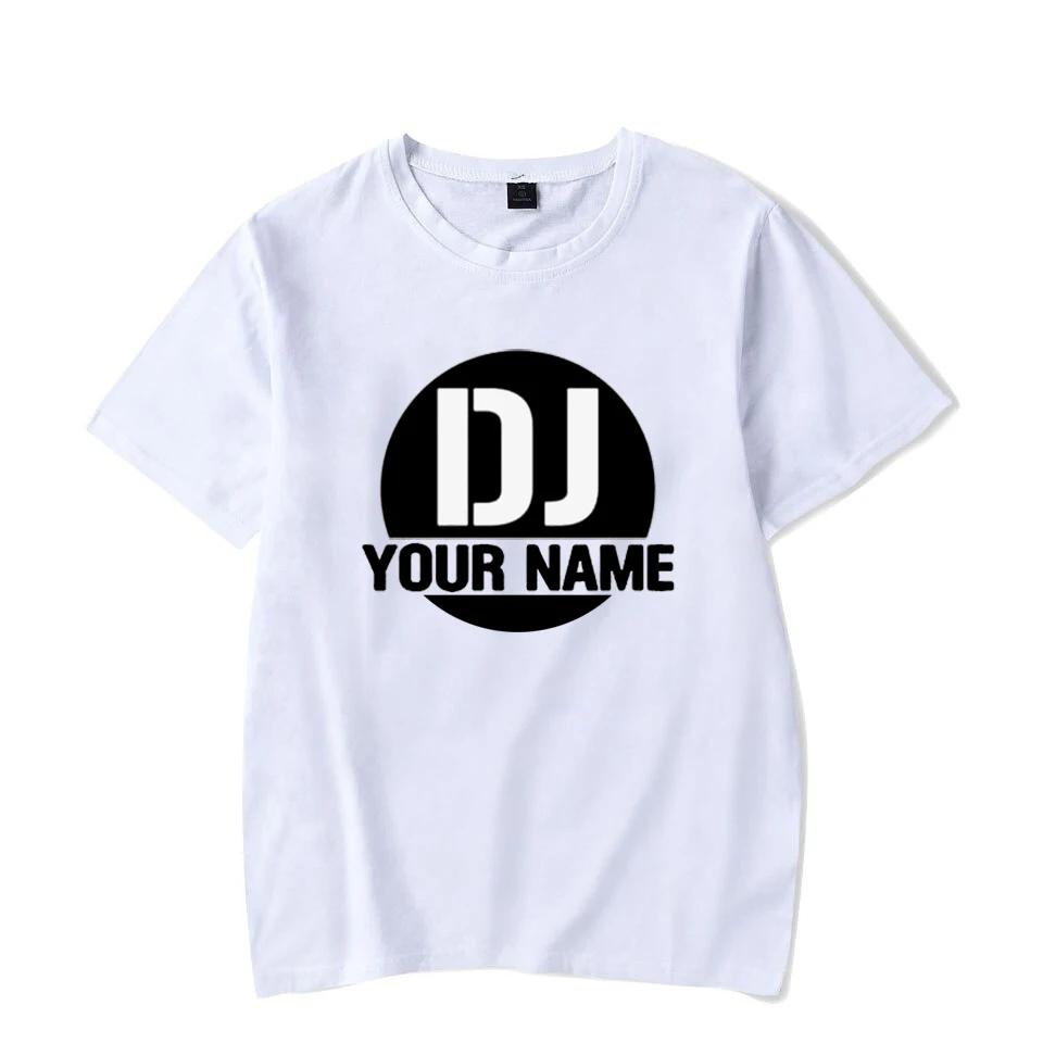 DJ Print Tshirts Custom T Shirt Mens Womens Tops Tees Shirts DJ Your Name Logo Diy Names T Shirt Funny Shirt Luminous Tees Tops S