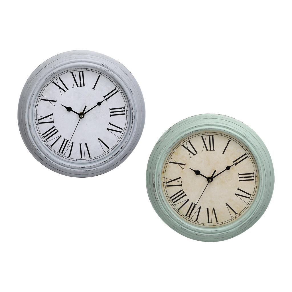 Vintage Wall Clock Battery Operated Decorative Quiet for Bathroom Bedroom