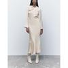 Casual Backless Silk Satin Texture Dress