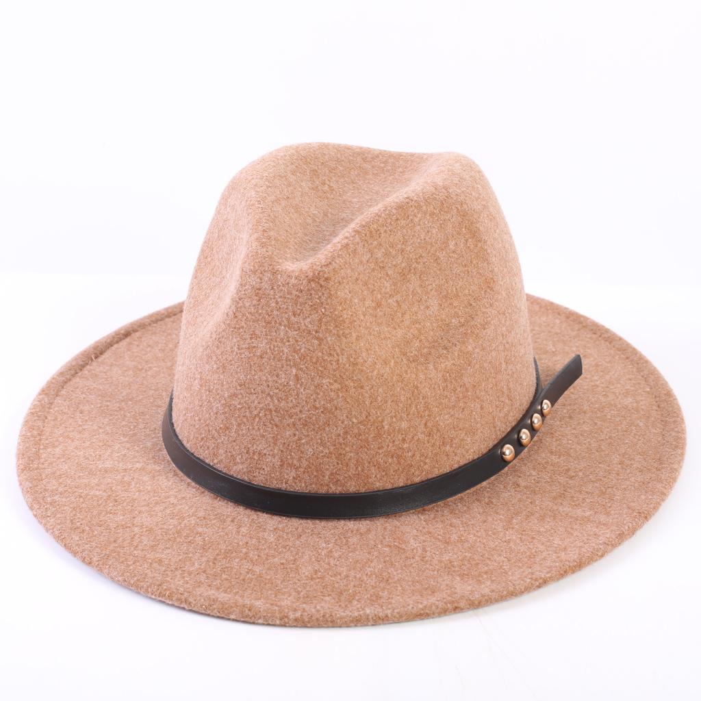 Popular European and American High-end Wool Top Hat, Men's and Women's Fashion Versatile Elegant Top Hat Jazz Hat