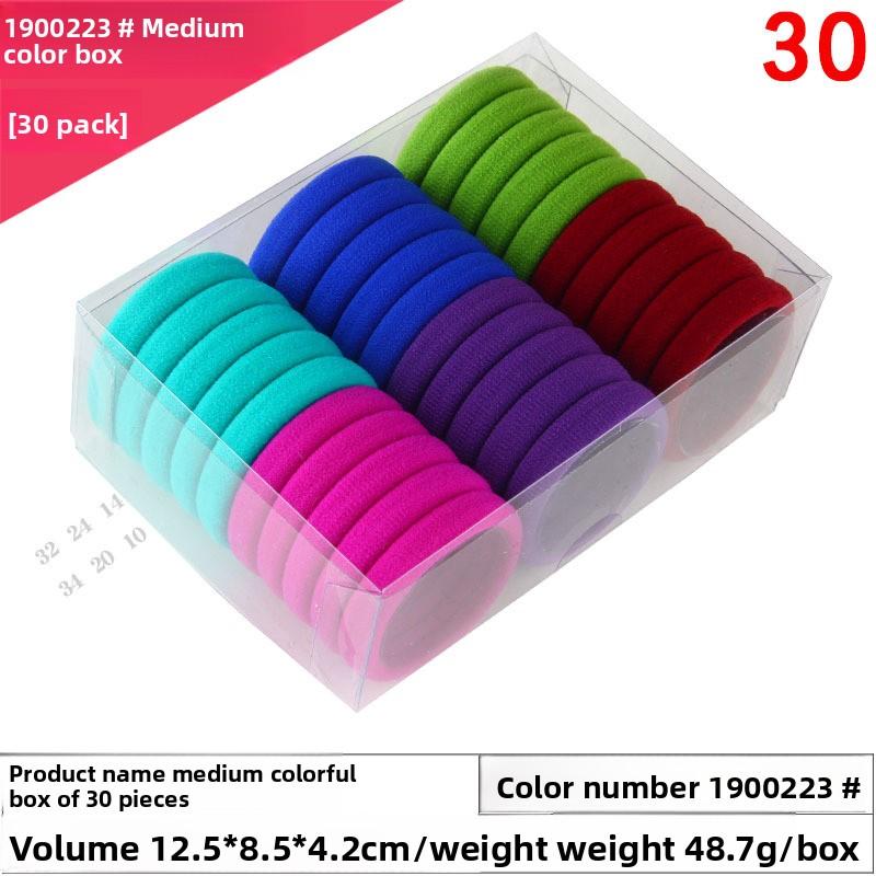 High-elasticity Box Towel Hair Band Fresh Hyuna Colorful Hair TieTowel Band Candy-colored Rubber Band