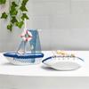 Wooden Crafts Miniature Figurines Sailing Model Sailboat Ornaments Micro Landscape Sailing