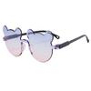 Cute Bear Shape Kids Sunglasses UV400 Protection Rimless Gradient Sun Glasses for Boys Girls Children Outdoor Anti-UV Eyewear