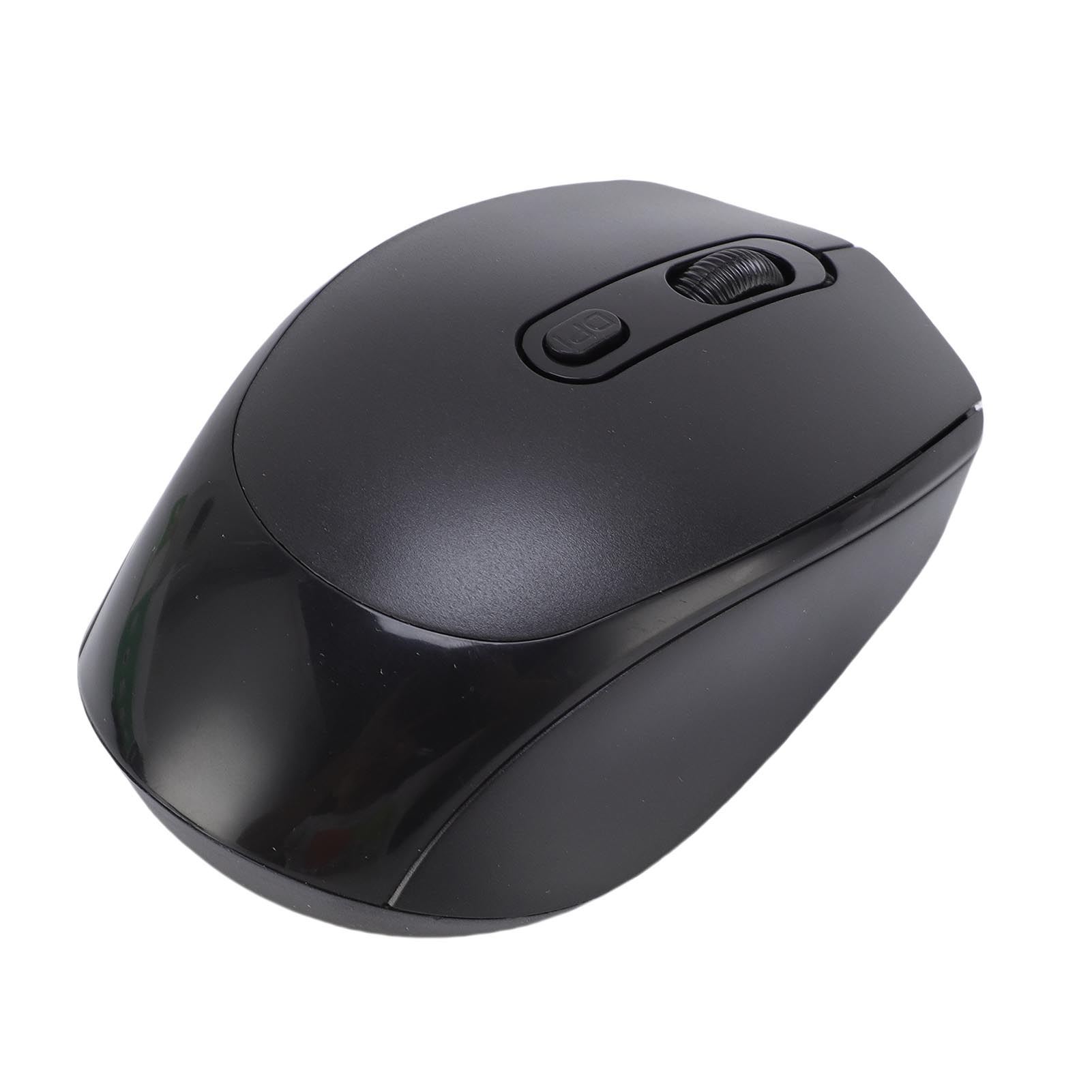 

Wireless Mouse Rechargeable Silent 2 Modes for Gaming 800 1200 1600DPI Adjustable Macaron Color Black чорний