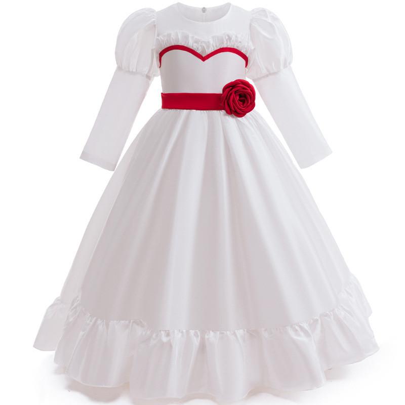 Conjuring 4 The Annabelle Kids Cosplay Costume Dress Halloween Stage Performance 120cm