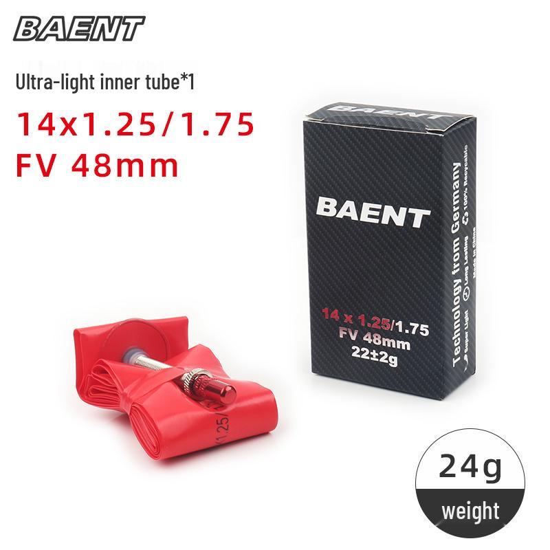 BAENT Ultralight 700C Road Bike Tube 20x1 (1-1/8), Wear-Resistant, Lightweight, Durable, Presta Valve F/V60