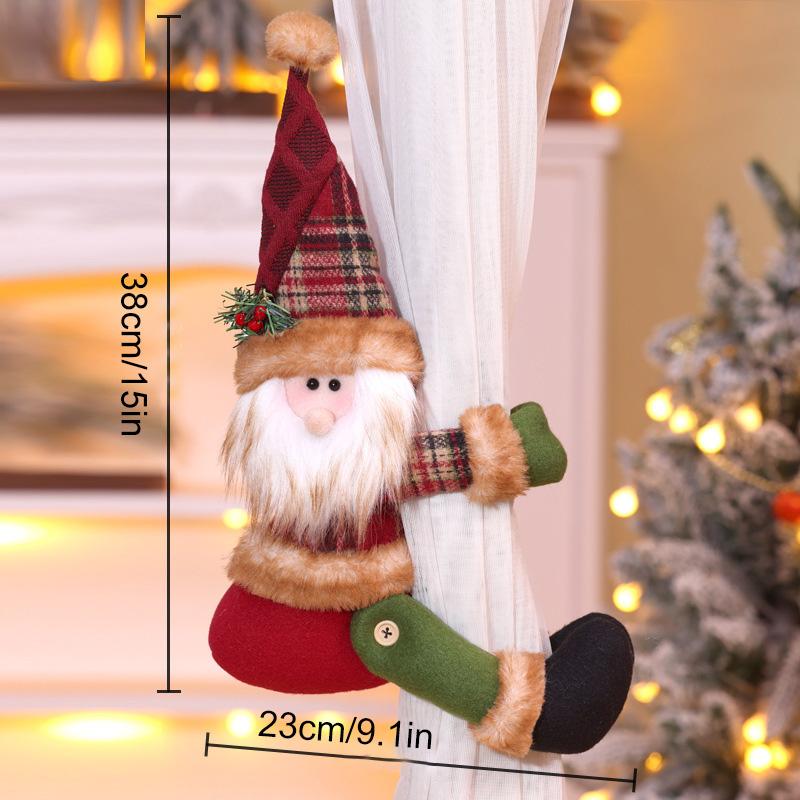 

1 шт. Дизайн шляпы Креативный олень и Санта со свитерами Пряжка для штор Рождественские украшения Зажимы для штор Рождественский снеговик