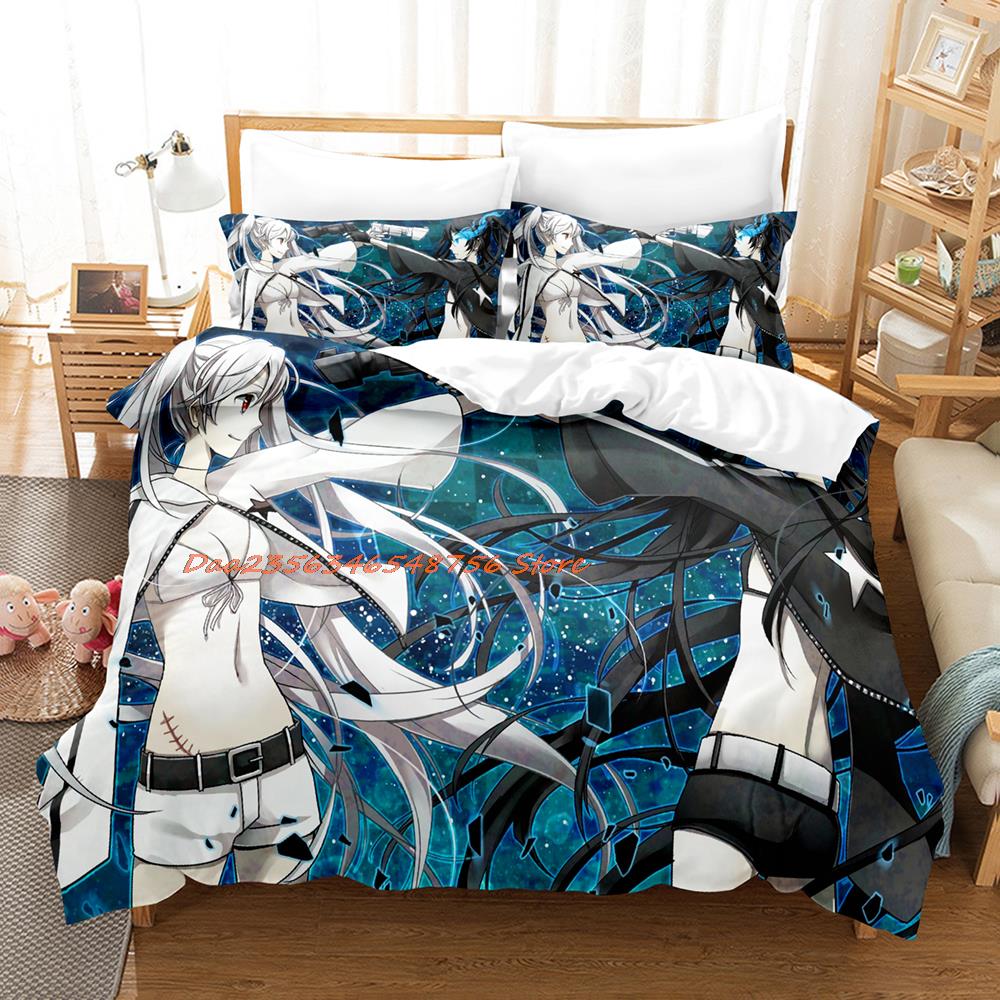 Black Rock Shooter Bedding Set Single Twin Full Queen King Size Bed Set Aldult Kid Bedroom Duvetcover Sets Anime Bed Sheet
