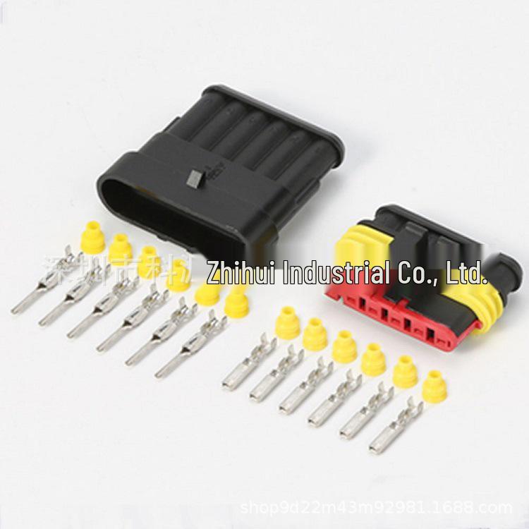 1.5 Series Automotive Waterproof AMP Male/Female Connector Plug: Available In 1-6 Holes