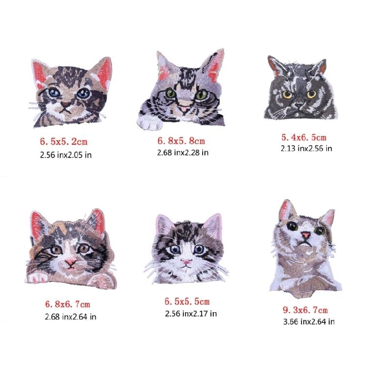 Trendy Cats Pattern Patches Personality Clothes Heat Transfer Appliques for Creative Craft Projects