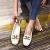 Women Flats Casuales for Female Soft Bottom Comfortable Square Head Single Shoes White Black Red Ladies Spring Autumn Loafers