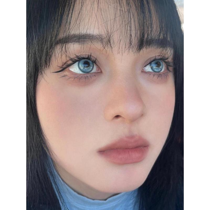 MillCreek Blaue Kontaktlinsen mit Grad 14,5 mm Comic Eye Glasperlenauge Iris-Stil 1 Jahr Gebrauch Augenkosmetik Farbige Kontaktlinsen für Kurzsichtigkeit