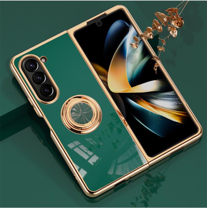 Samsung Galaxy ZFold7 Galvanisierte Schutzhülle mit Ringständer & Magnetischer Autohalterung