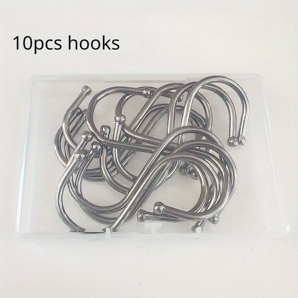 

10 шт. S-образных крючков из нержавеющей стали - металлический S-образный крючок, крючок для одежды, садовый крючок для хранения S-образный крючок 10pcs