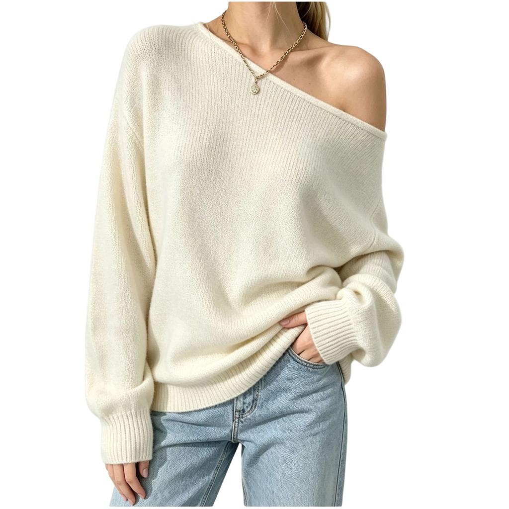 Dames Off-Shoulder Trui met Lange Mouwen