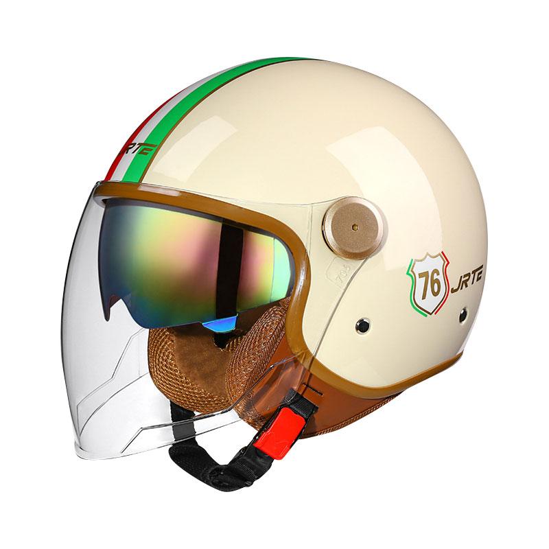 Retro Jet Helmet DOT Open Face Motorcycle Helmets Men Women 3/4 Open Half Helmet for Moto Accessories Cascos Para Motos