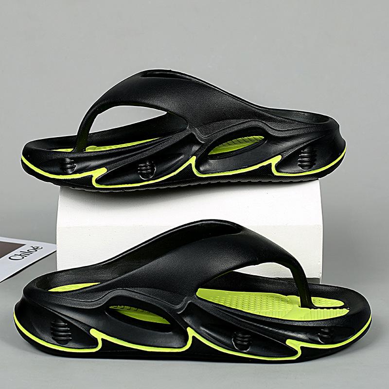 Fashion Men Flip Flops Outdoor Indoor Slippers Thick Soft Sole Men Beach Sandals Non-slip Bathroom Home Men Women Slippers Flip Flops