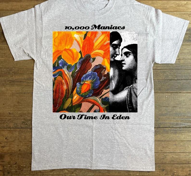Vintage 10000 Maniacs 1992 Our Time In Eden Cotton Sport Grey S-4XL Shirt BL455