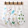 High-Density Pure Cotton Baby and Toddler Towel Set: Cartoon Drool Bib & Thin Hand Towel