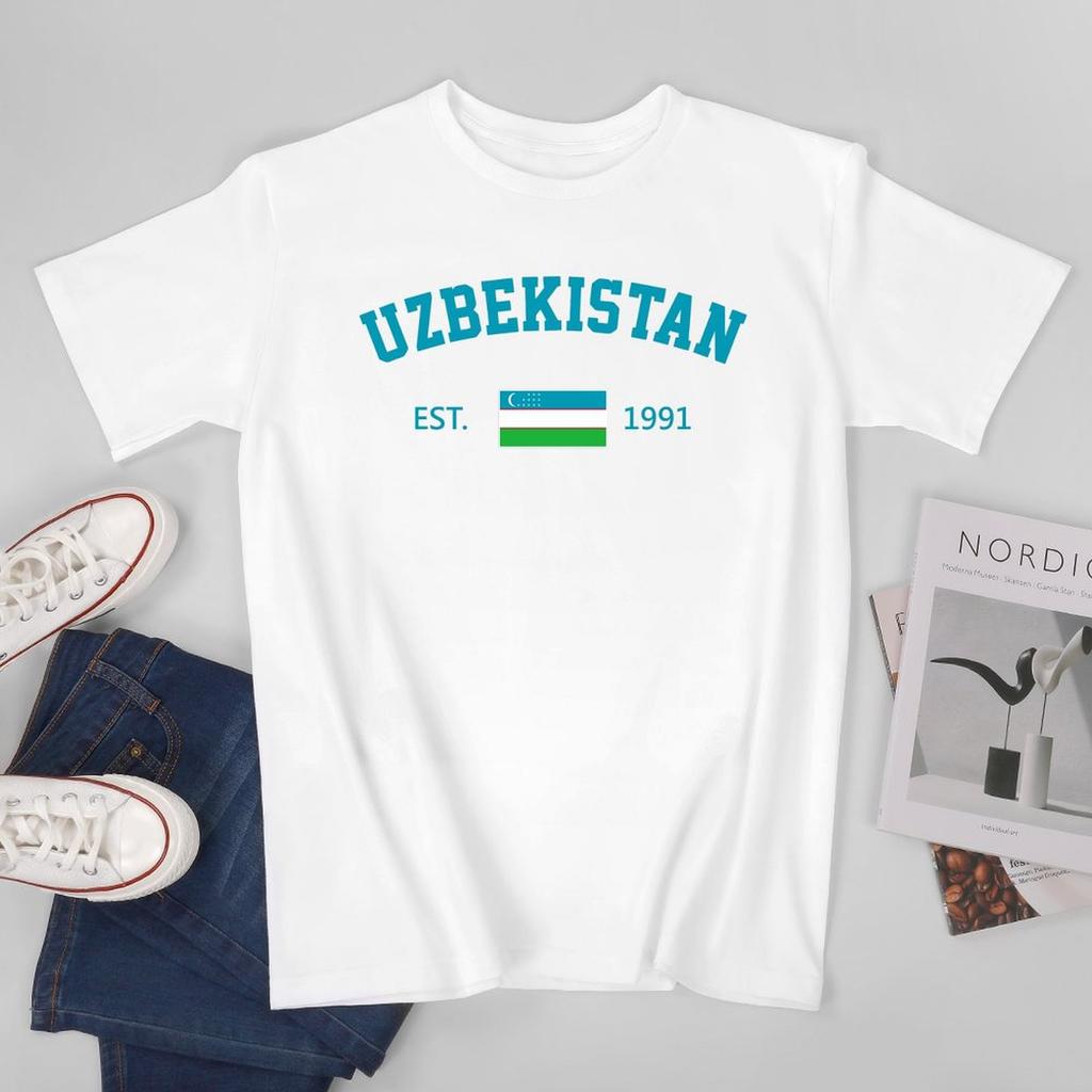 Unisex Unisex Uzbekistan EST1991 Independence Day Tshirt Tees T Shirts WoUnisex Boys 100 Cotton TShirt