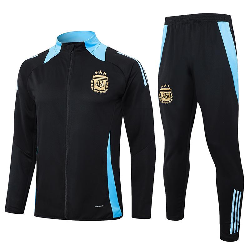 2024 Country Captain Reißverschluss Argentinien Portugal Italien Brasilien Deutschland Aufwärmtrikot Fußballtrikot