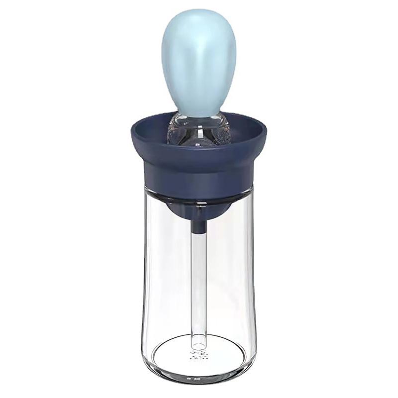 2 in 1 Silikon-Tropfer Messölspender Flaschenset mit Silikonpinsel für Küche Kochen Braten Backen Grillen Pfannkuchen