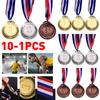 10-1PCS Gold Silver Bronze Metal Award Winners Medals Sports Day Competitions Awards Medal Adults Kids Outdoor Games Souvenir