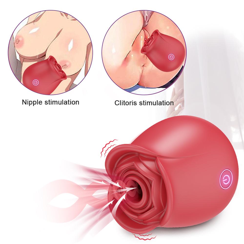 Women Sucking Thrust Vibrator G-spot 3 In 1 Clitoris Stimulation Nipple Massager Female Adult Sex Toys Rose Toy