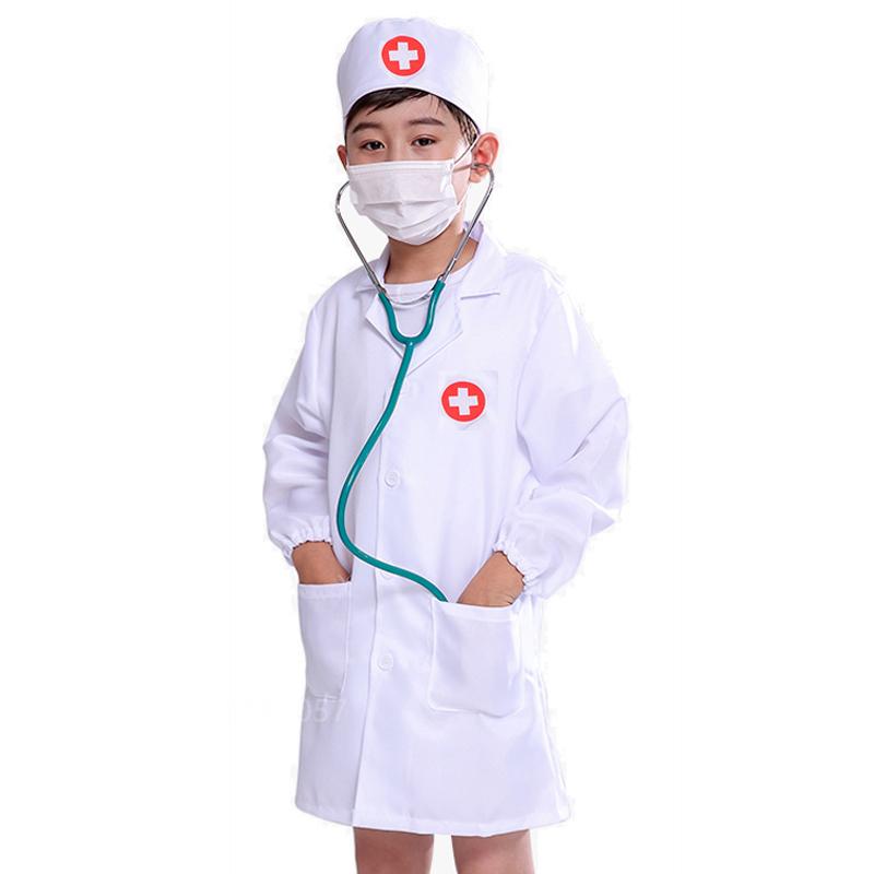 Bambini Uniforme da Medico Simulato Giocattoli Plastica Gioco di Finzione Blu Completo Stetoscopio Giochi Interattivi Genitore-Figlio Regali per Bambini TMZ