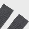 Classic Ribbed Knee Socks (Charcoal)