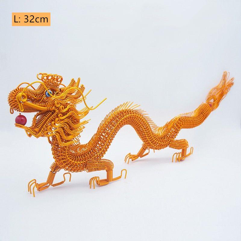

d Aluminum Wire Hand-woven Decorations Ornaments Chinese Dragon Model Handicrafts Lucky Feng Shui Home Friends Gifts