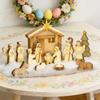 Wooden Empty Tomb Easter Decoration Jesus Resurrection Scene Table Sign Home Office Table Shelf Catholic Religious Ornament Christian Gifts
