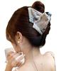 Retro Chinese Triangle Pearl Hair Claw - National Tide Fashion Shark Clip for Elegant Updos