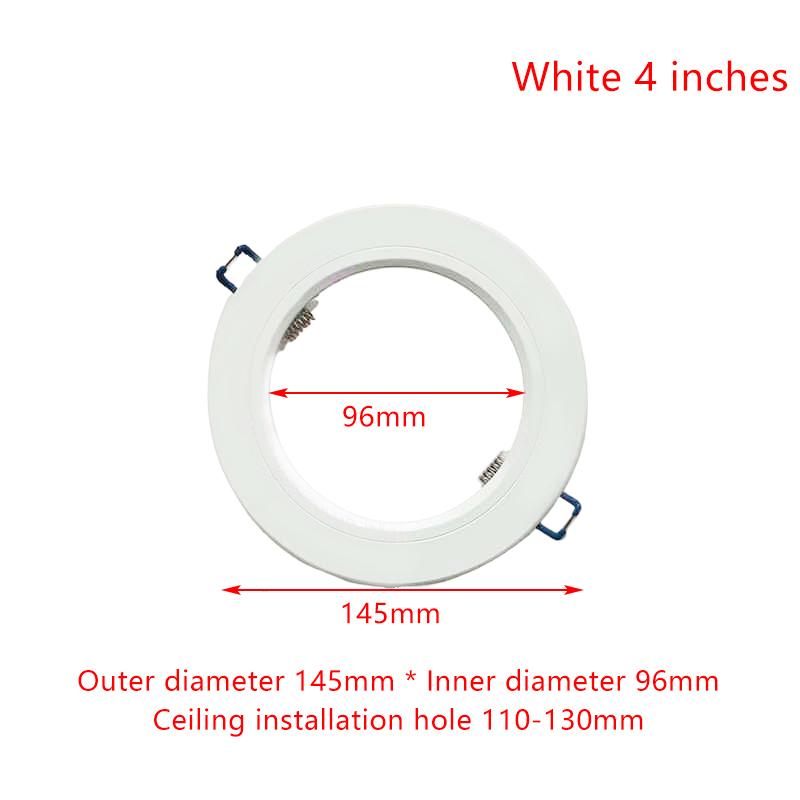Led Downlight Spotlight Brackets Light Stand Adapters Lamp Shade Rings Hole Enlarge White Outer Frames Cut Out Remedial Circles